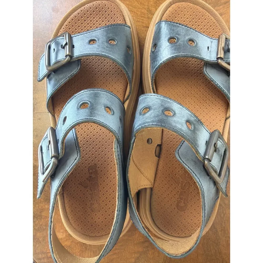 NIB Casta Portugal Blue Leather Strappy Comfort Sandal #0574 EU 38